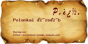 Polonkai Özséb névjegykártya